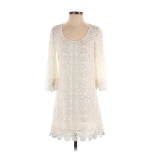 Laundry by Shelly Segal Warm White Lace Dress